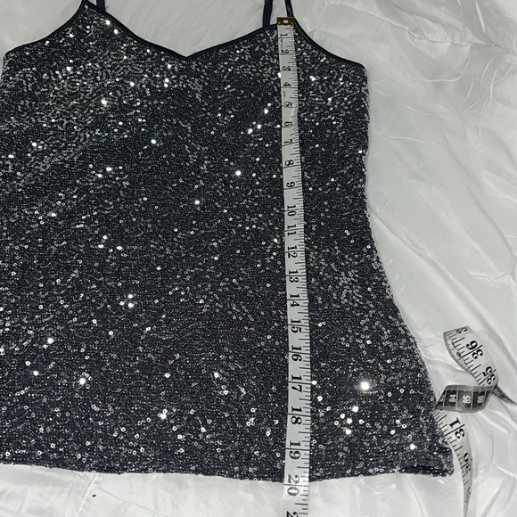 Express Silver Sequins Cami Top - Picture 4 of 7